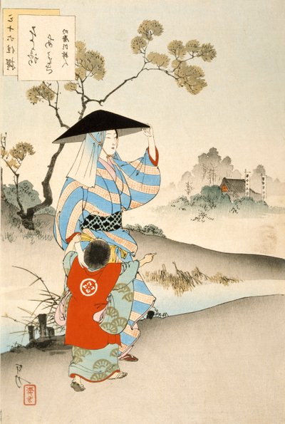 Woman and Child by Ogata Gekko